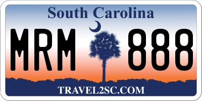 SC license plate MRM888