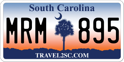 SC license plate MRM895
