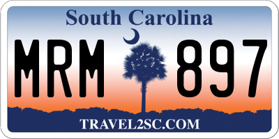 SC license plate MRM897