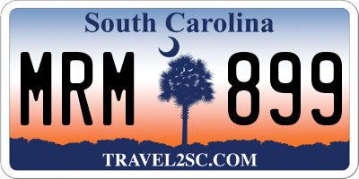 SC license plate MRM899