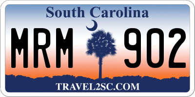SC license plate MRM902