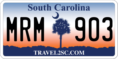 SC license plate MRM903