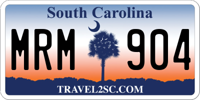 SC license plate MRM904
