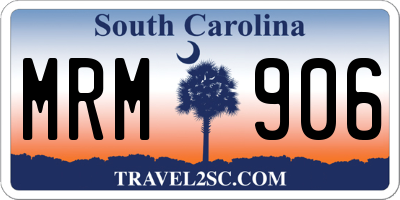 SC license plate MRM906
