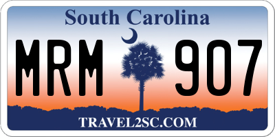 SC license plate MRM907
