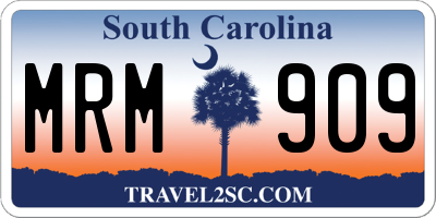 SC license plate MRM909