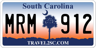 SC license plate MRM912