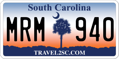 SC license plate MRM940