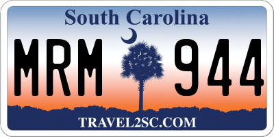 SC license plate MRM944