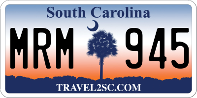 SC license plate MRM945