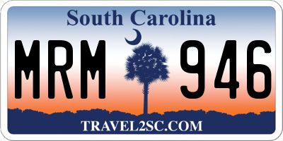 SC license plate MRM946