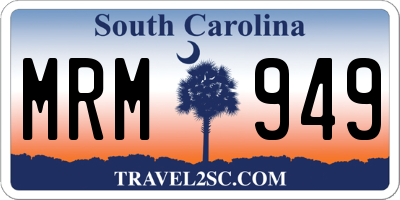 SC license plate MRM949