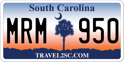SC license plate MRM950