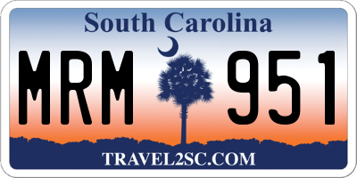 SC license plate MRM951