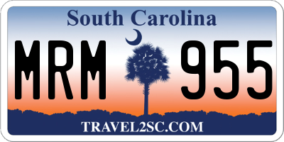 SC license plate MRM955