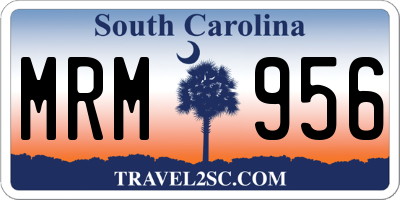 SC license plate MRM956