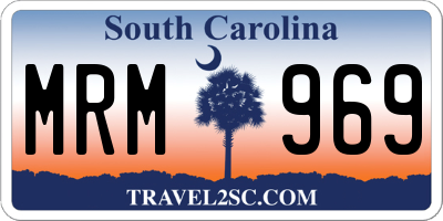 SC license plate MRM969