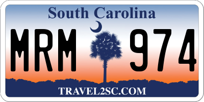 SC license plate MRM974