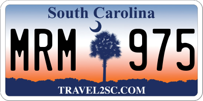 SC license plate MRM975
