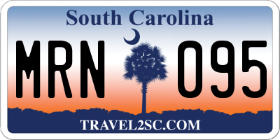 SC license plate MRN095