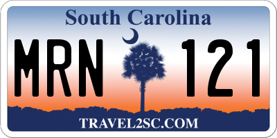 SC license plate MRN121