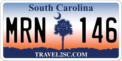 SC license plate MRN146