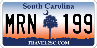 SC license plate MRN199
