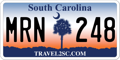 SC license plate MRN248