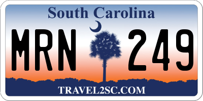 SC license plate MRN249