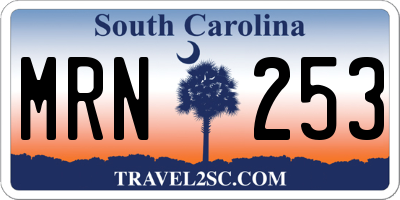 SC license plate MRN253