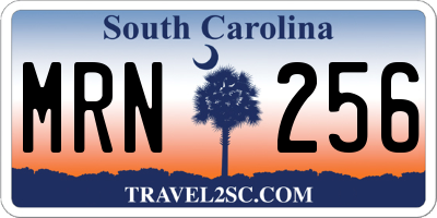 SC license plate MRN256