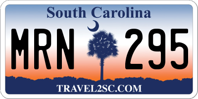 SC license plate MRN295
