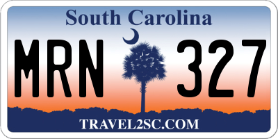 SC license plate MRN327