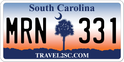 SC license plate MRN331
