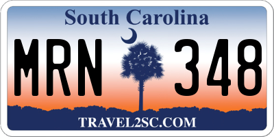 SC license plate MRN348