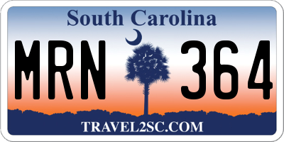 SC license plate MRN364