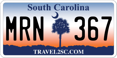 SC license plate MRN367