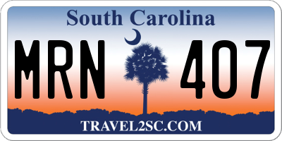 SC license plate MRN407