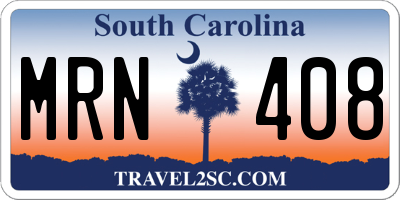 SC license plate MRN408