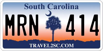 SC license plate MRN414