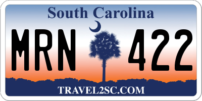 SC license plate MRN422