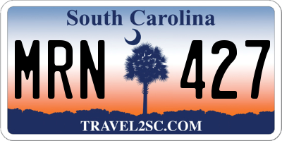 SC license plate MRN427