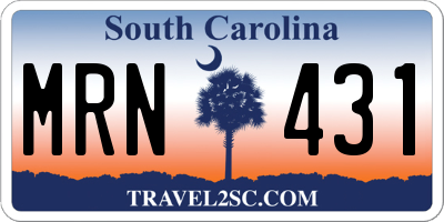 SC license plate MRN431