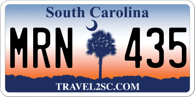 SC license plate MRN435