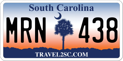 SC license plate MRN438