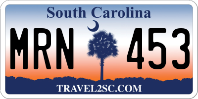 SC license plate MRN453