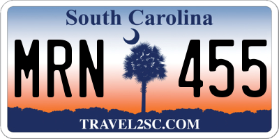 SC license plate MRN455
