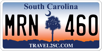 SC license plate MRN460
