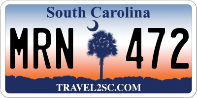 SC license plate MRN472