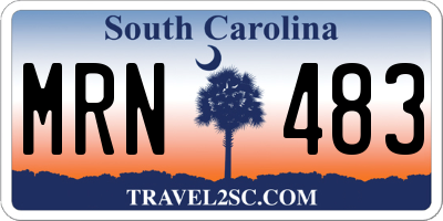 SC license plate MRN483